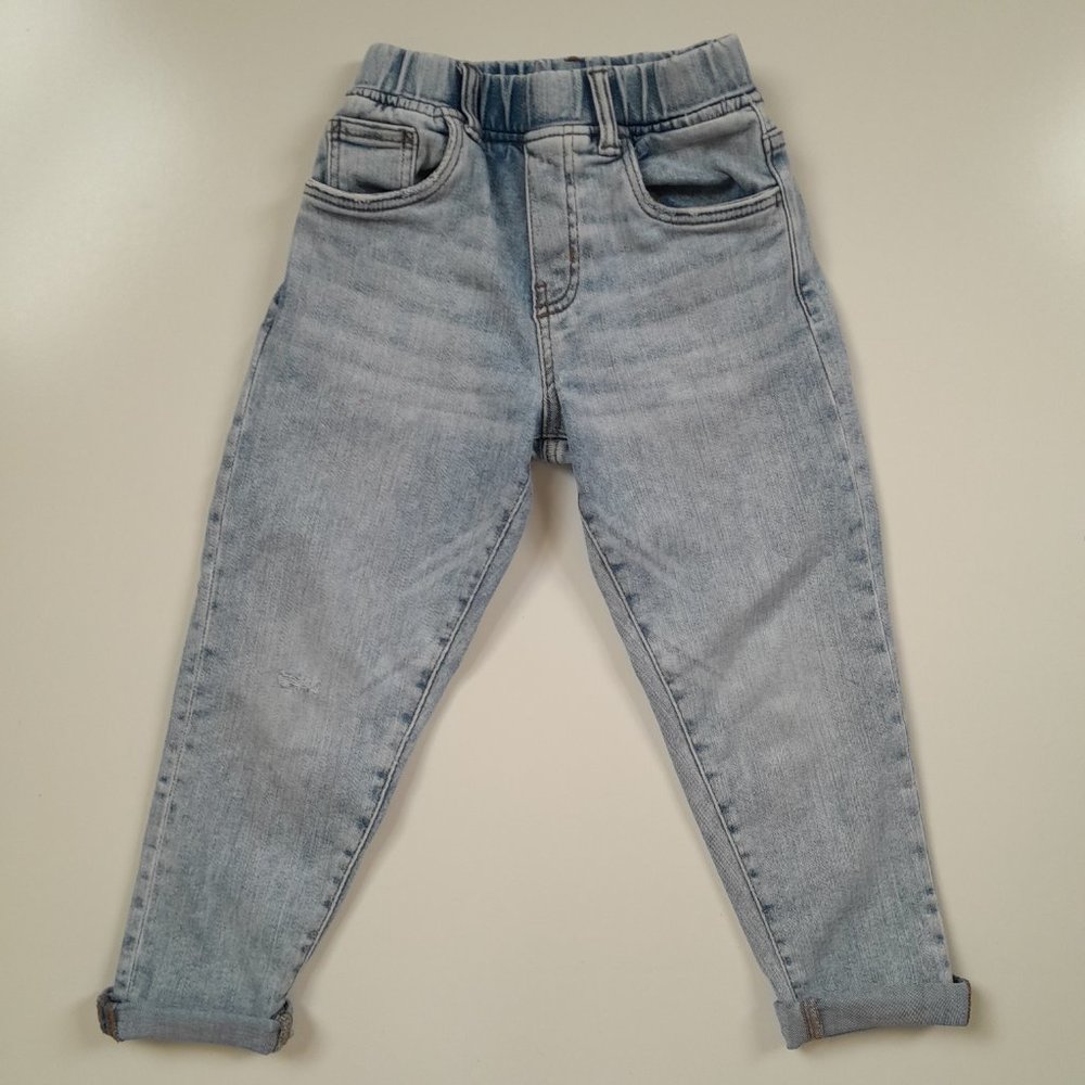 ZARA Kids Balloon Fit Comfy Bleach Wash Jeans - Picture 5 of 17